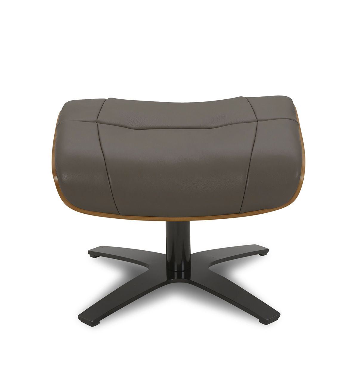 Puf en piel y roble natural - Naos