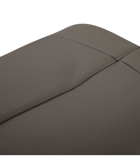 Puf en piel y roble natural - Naos