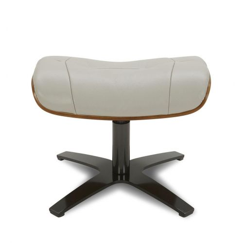 Puf en piel y roble natural - Naos