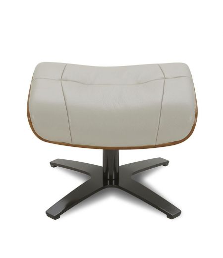 Puf en piel y roble natural - Naos