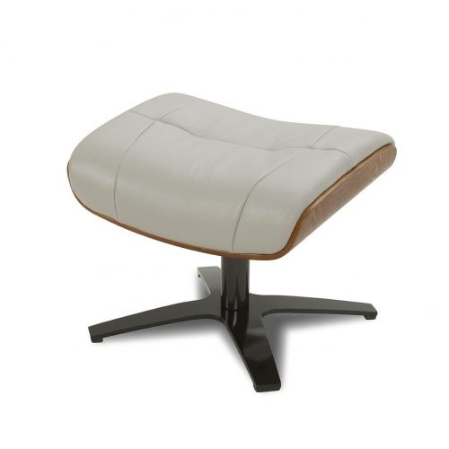 Puf en piel y roble natural - Naos