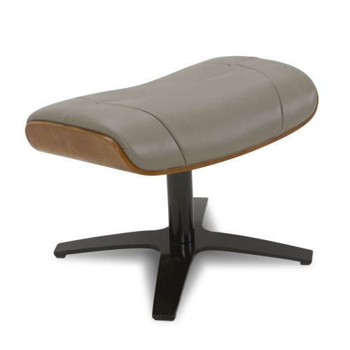 Puf en piel y roble natural - Naos