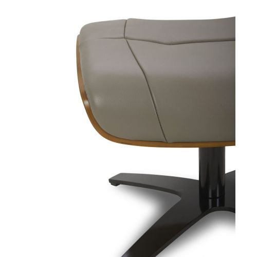 Puf en piel y roble natural - Naos