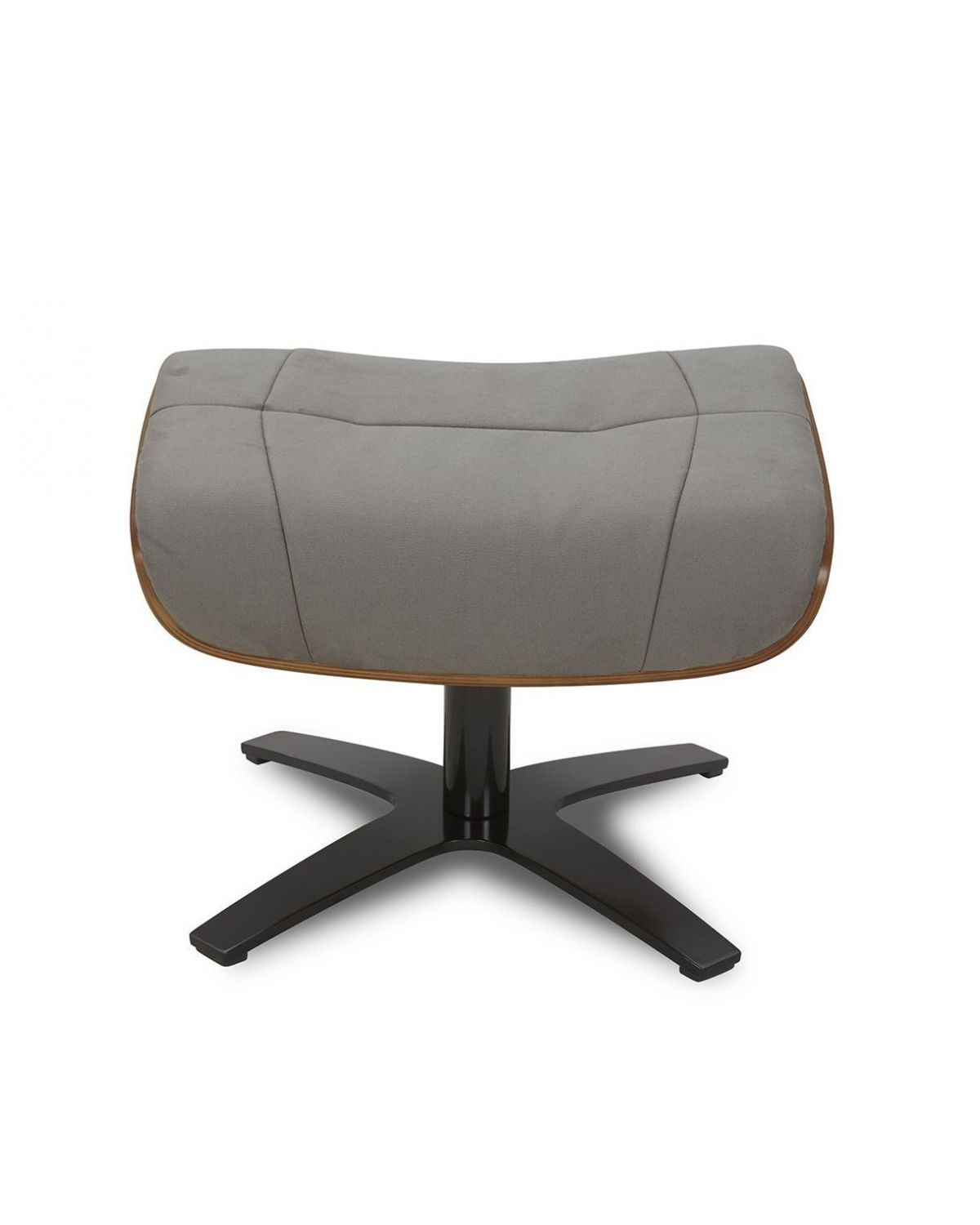 Puf de microfibra y roble natural - Naos