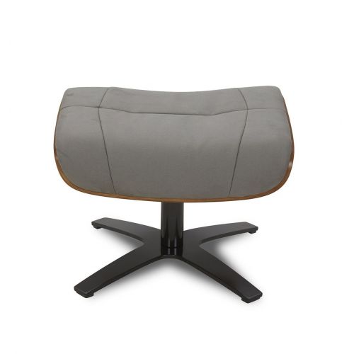 Puf de microfibra y roble natural - Naos