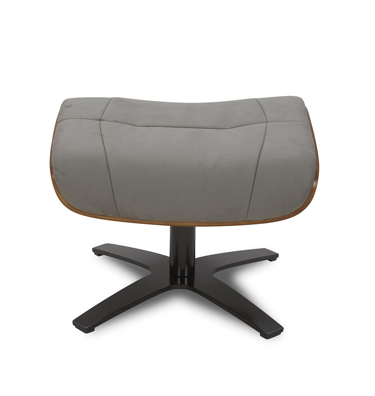 Pouf in Microfiber and Natural Oak - Naos