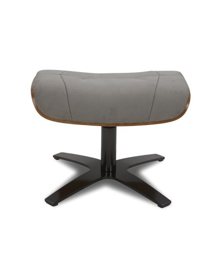 Puf de microfibra y roble natural - Naos