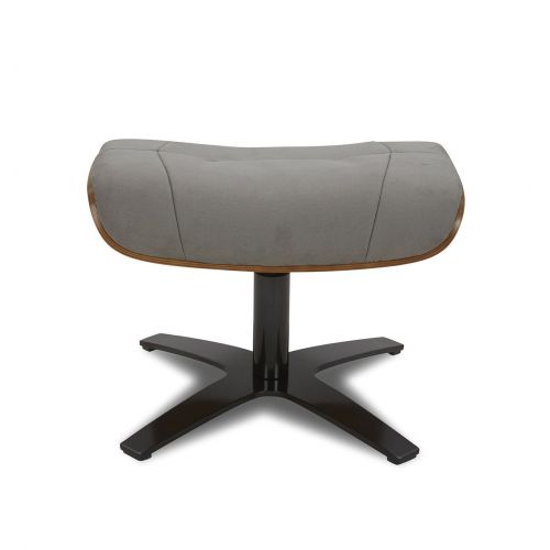 Pouf en Microfibre et chêne Naturel - Naos