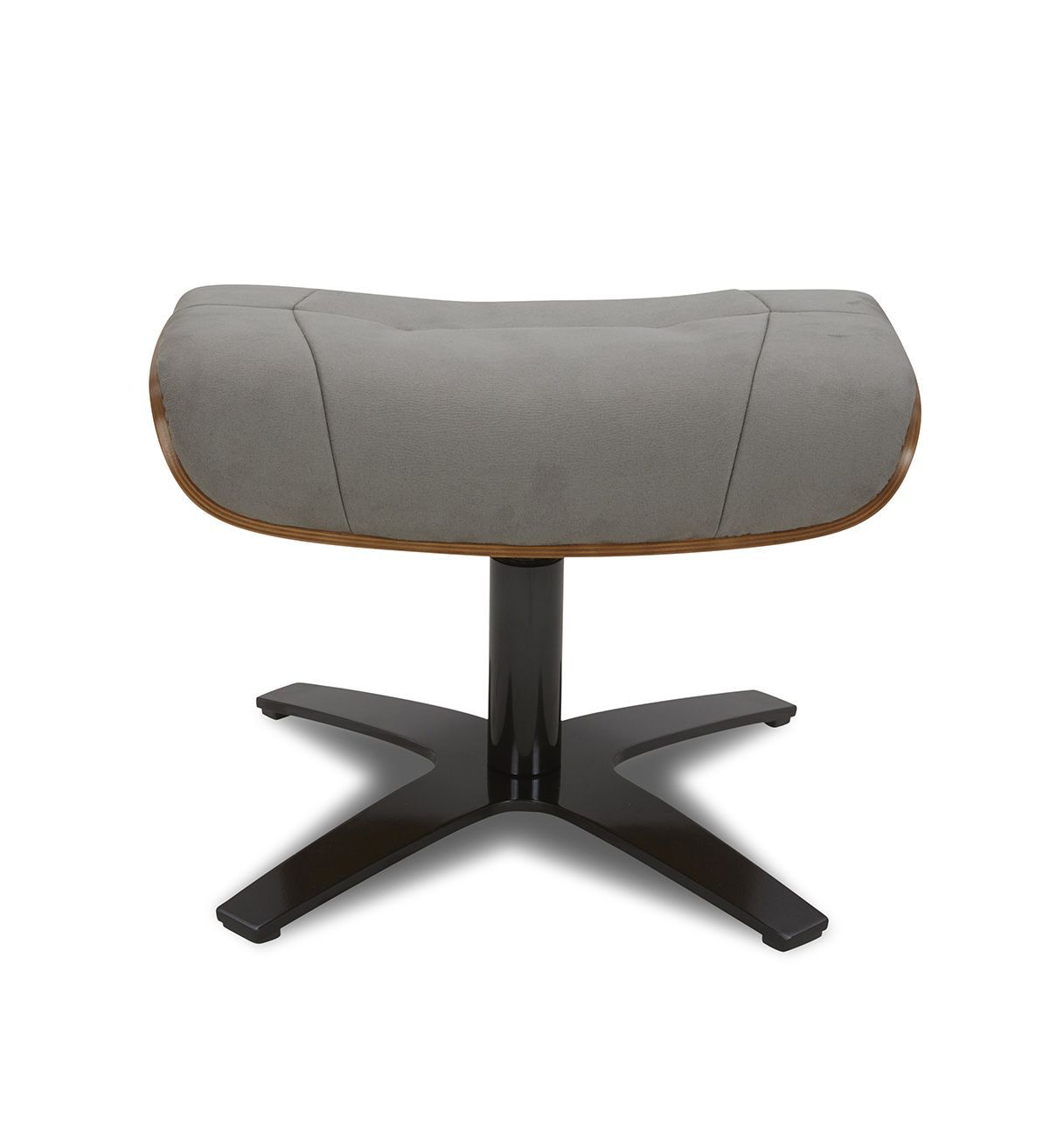 Pouf en Microfibre et chêne Naturel - Naos