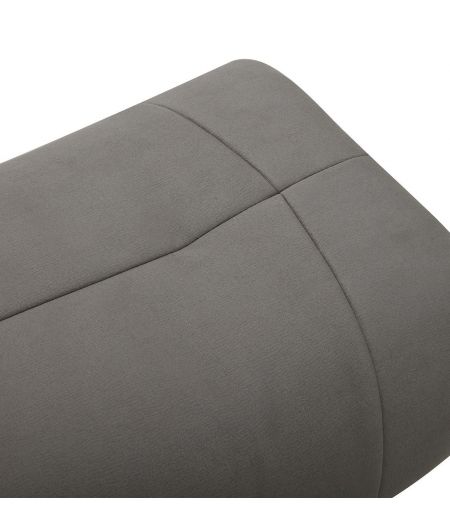 Pouf en Microfibre et chêne Naturel - Naos