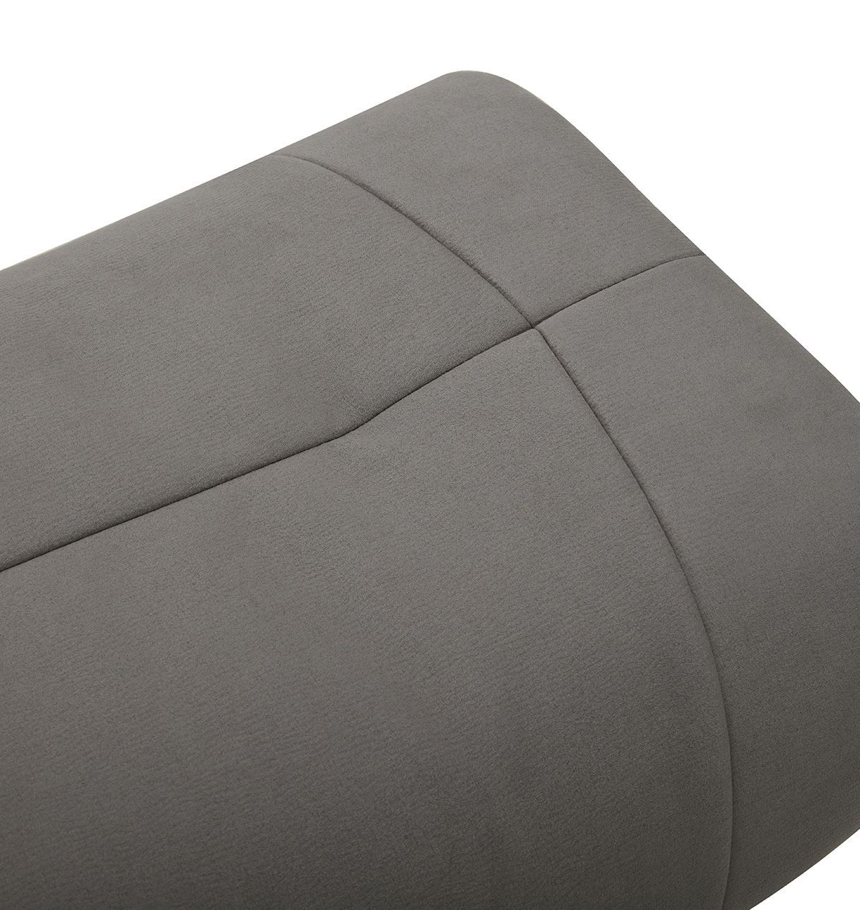 Pouf en Microfibre et chêne Naturel - Naos