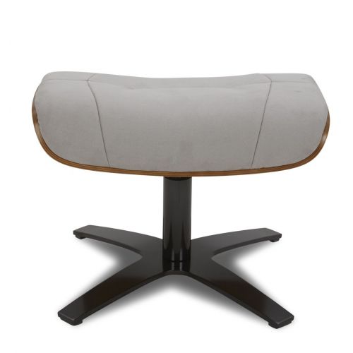 Puf de microfibra y roble natural - Naos