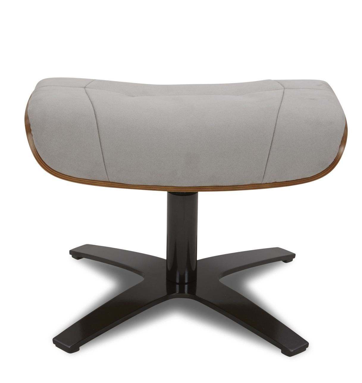 Puf de microfibra y roble natural - Naos