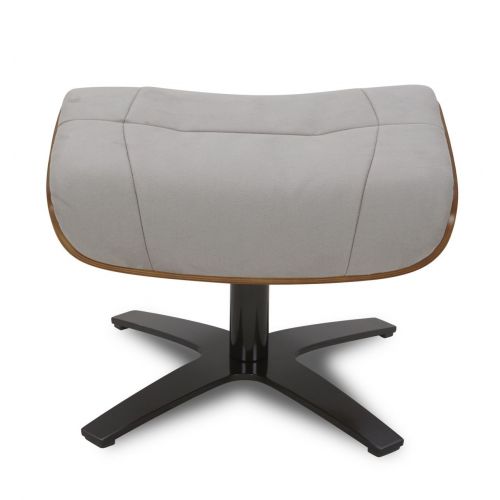 Puf de microfibra y roble natural - Naos