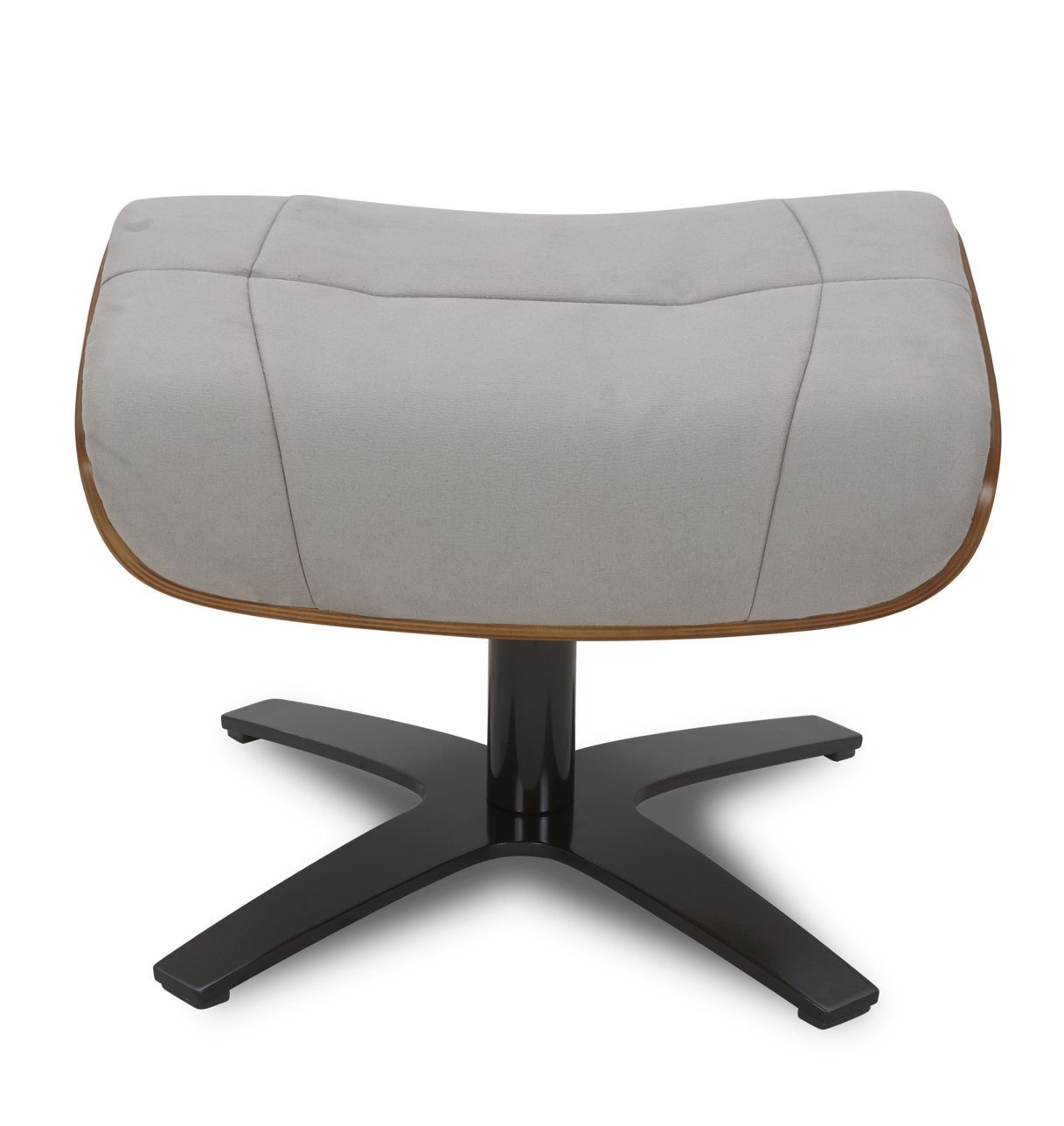 Puf de microfibra y roble natural - Naos