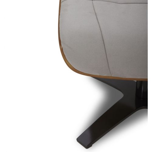 Puf de microfibra y roble natural - Naos