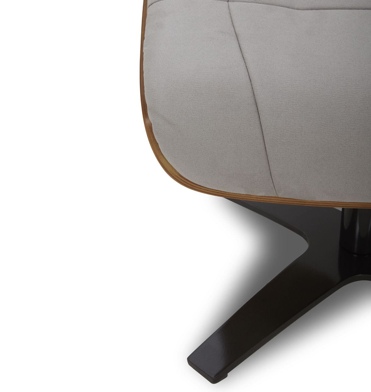 Puf de microfibra y roble natural - Naos