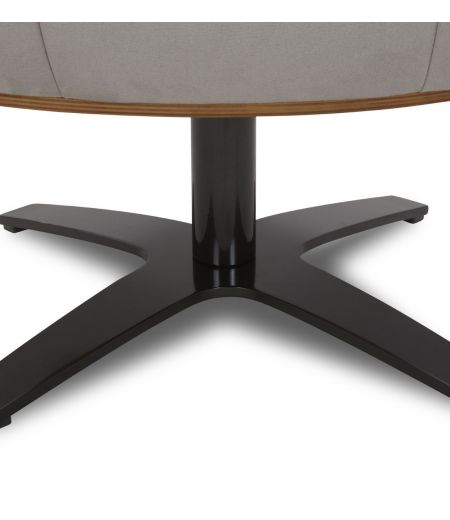 Puf de microfibra y roble natural - Naos