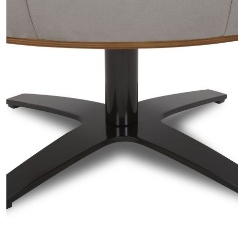 Puf de microfibra y roble natural - Naos