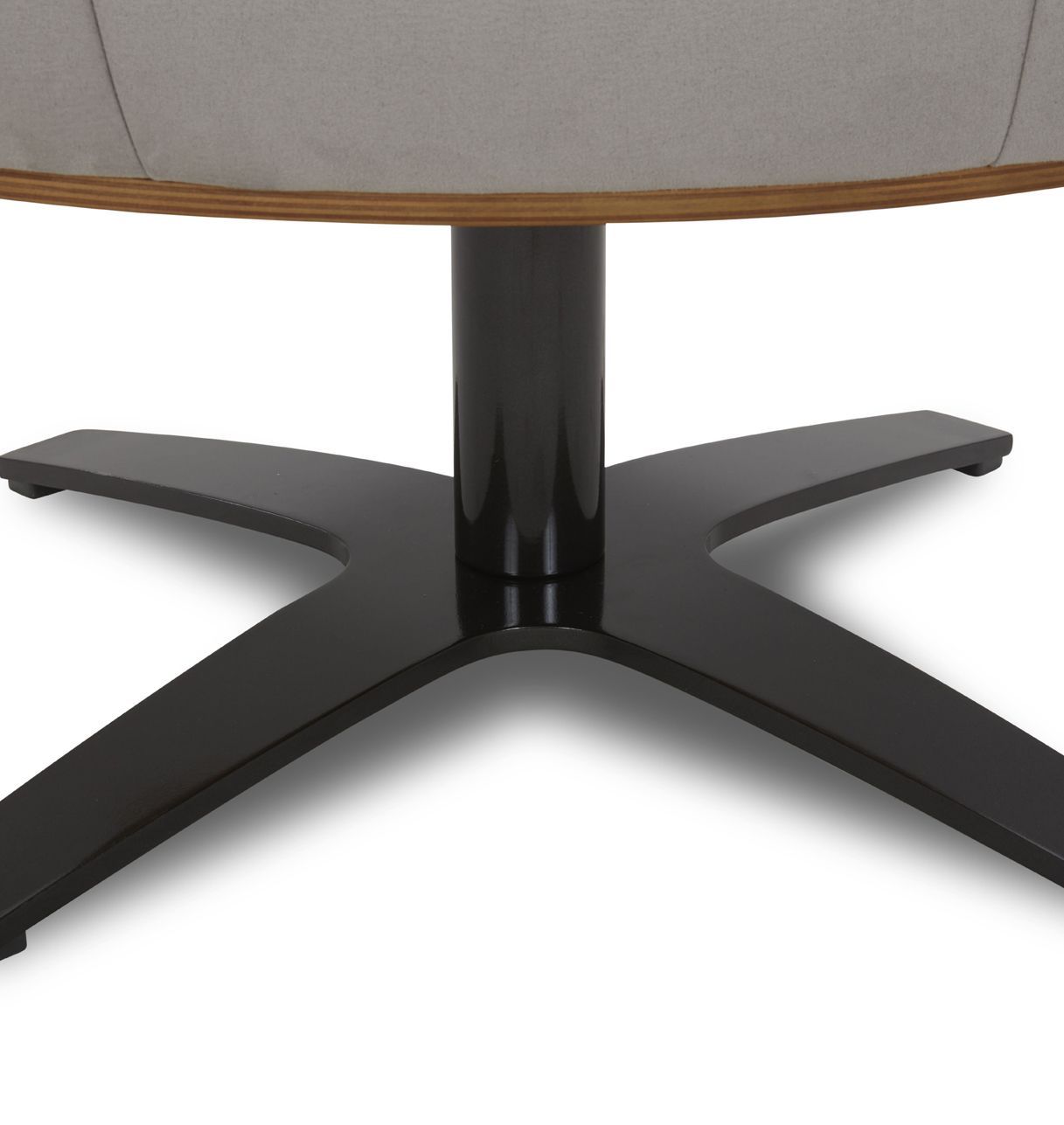 Puf de microfibra y roble natural - Naos