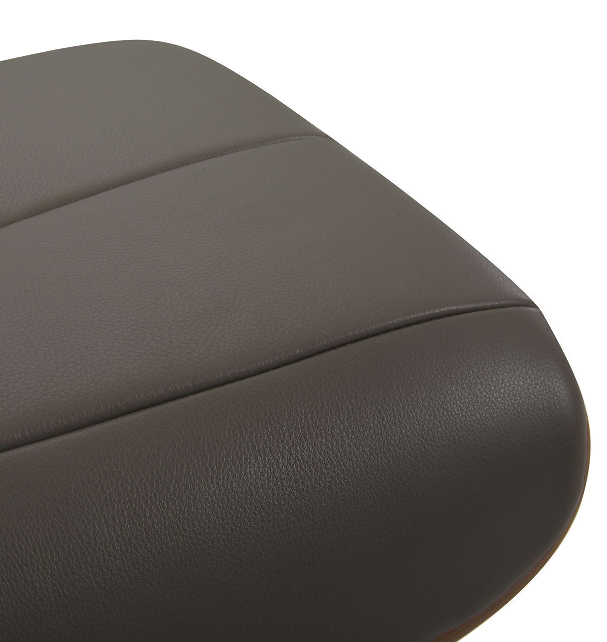 Puf de piel y roble natural - Vega