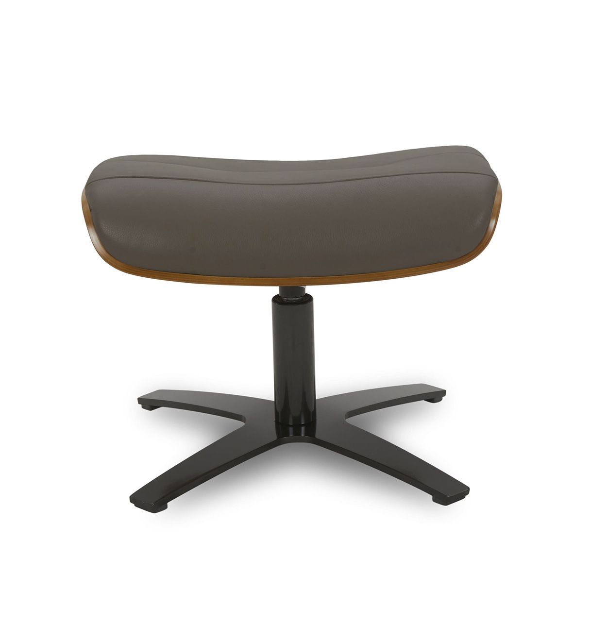 Puf de piel y roble natural - Vega