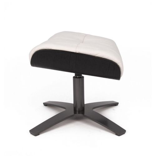 Puf de piel y roble negro - Vega