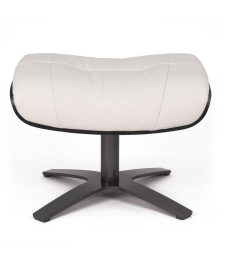 Puf de piel y roble negro - Vega