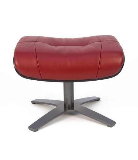 Puf de piel y roble negro - Vega