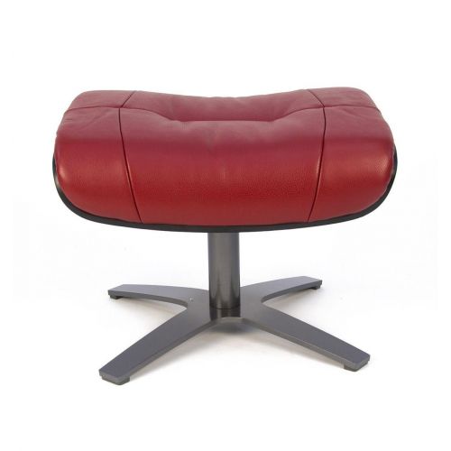 Puf de piel y roble negro - Vega