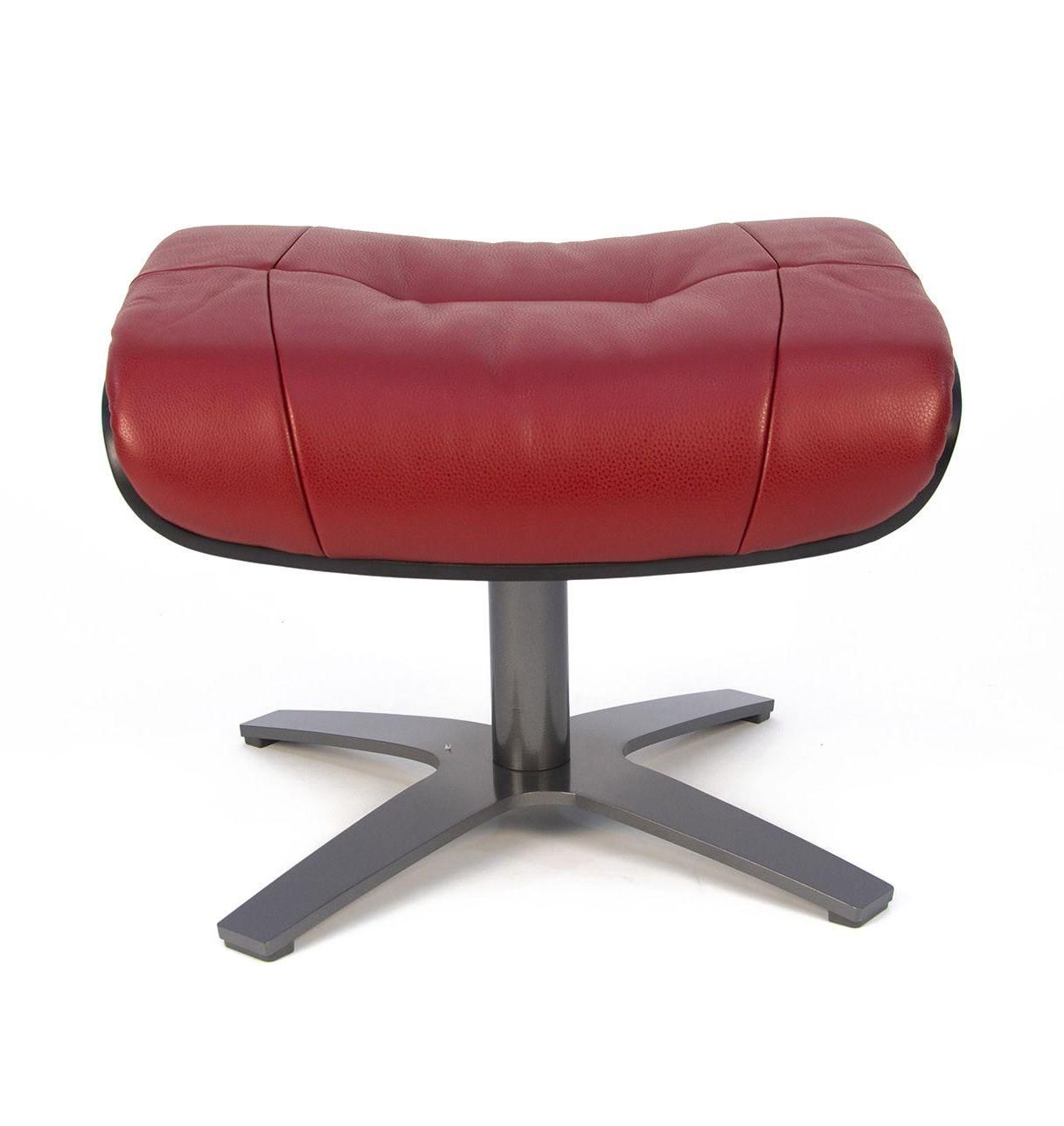 Puf de piel y roble negro - Vega