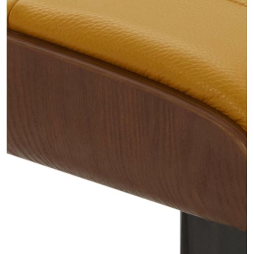 Puf en piel y roble natural - Naos