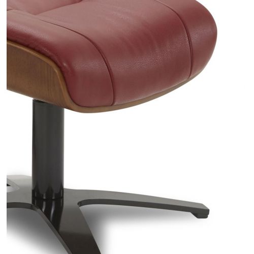 Puf en piel y roble natural - Naos