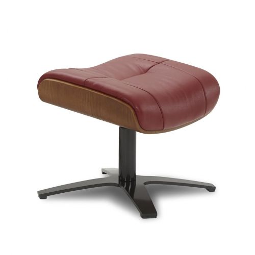 Puf en piel y roble natural - Naos