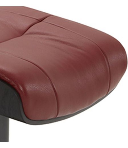 Puf en piel y roble negro - Naos