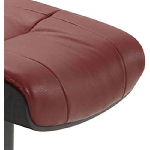 Puf en piel y roble negro - Naos