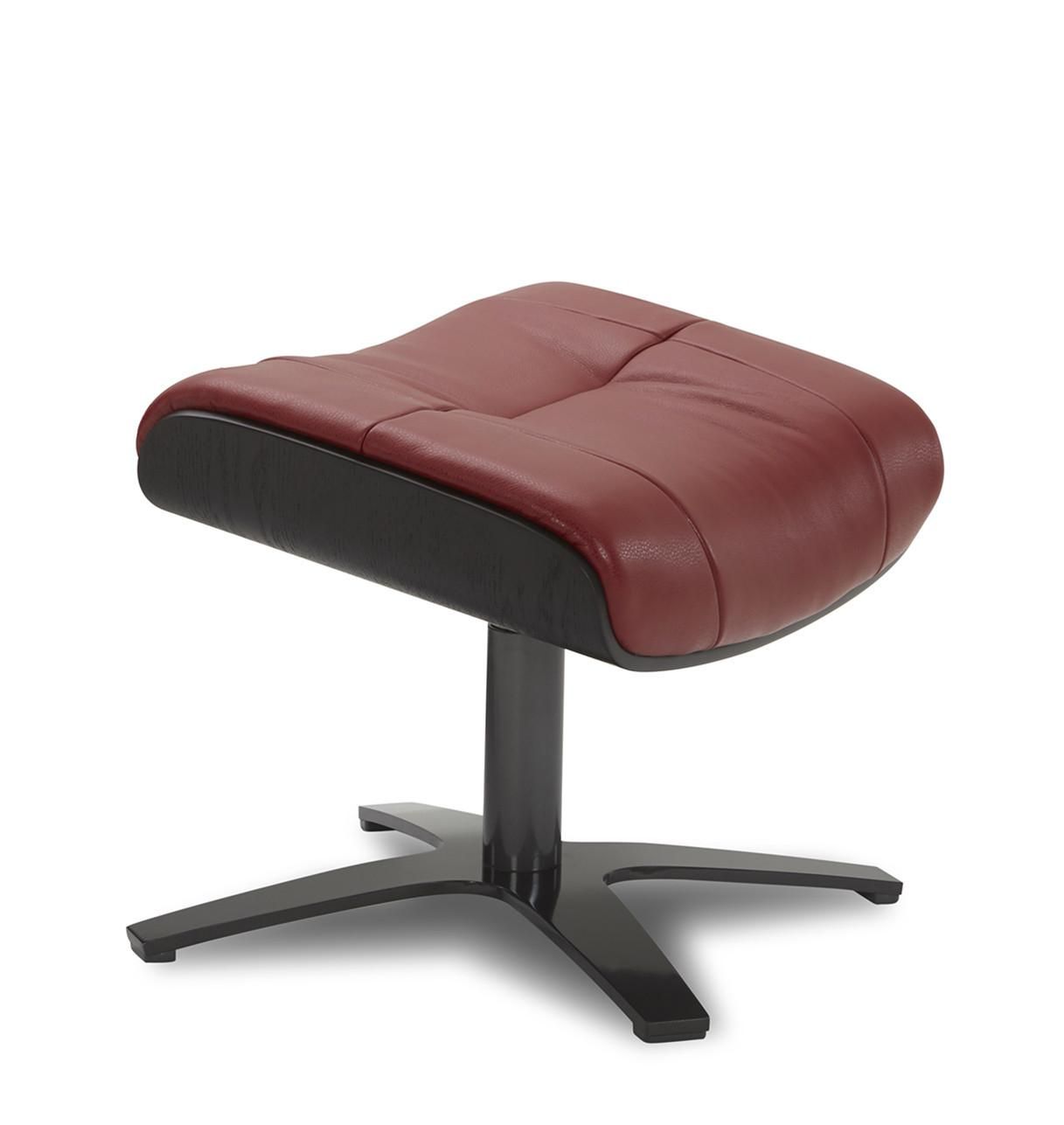 Puf en piel y roble negro - Naos