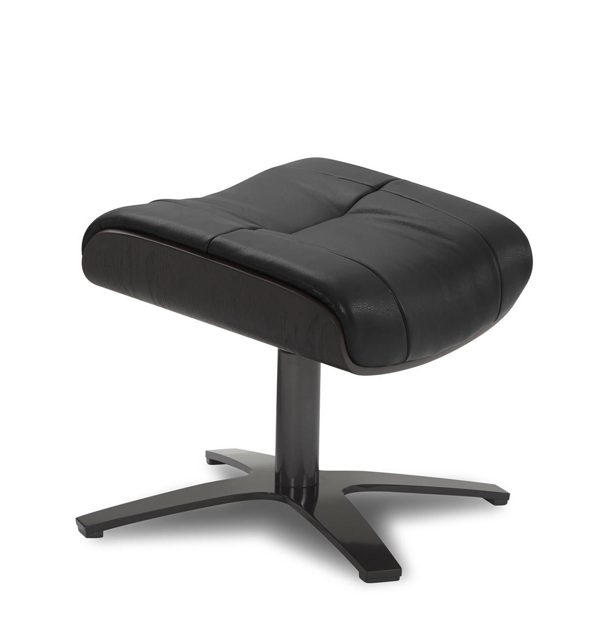 Puf en piel y roble negro - Naos