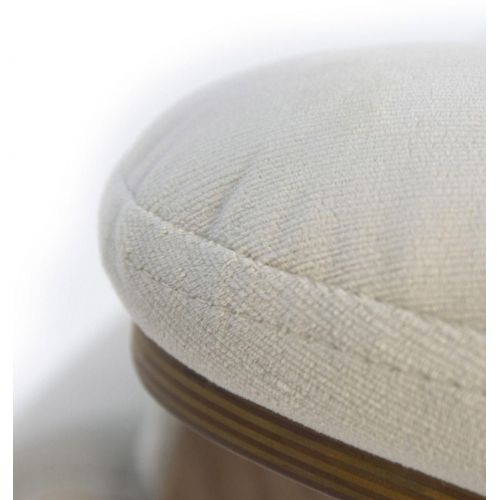 Fauteuil Tissu ou Velours et Chêne Naturel - Véga