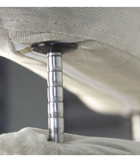 Fauteuil Tissu ou Velours et Chêne Naturel - Véga