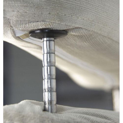 Sillón de tela o terciopelo y roble natural - Vega