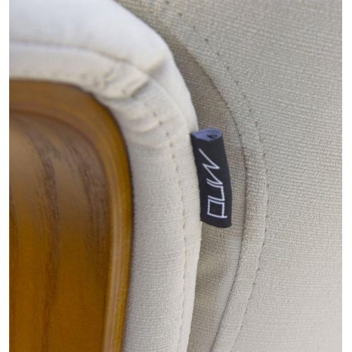 Fauteuil Tissu ou Velours et Chêne Naturel - Véga