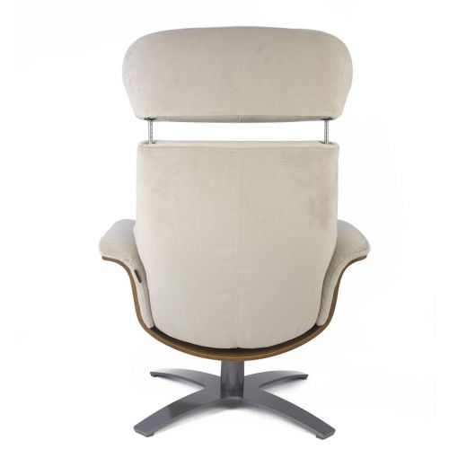 Sillón de tela o terciopelo y roble natural - Vega