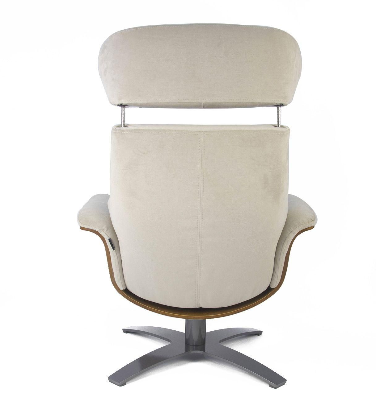 Sillón de tela o terciopelo y roble natural - Vega