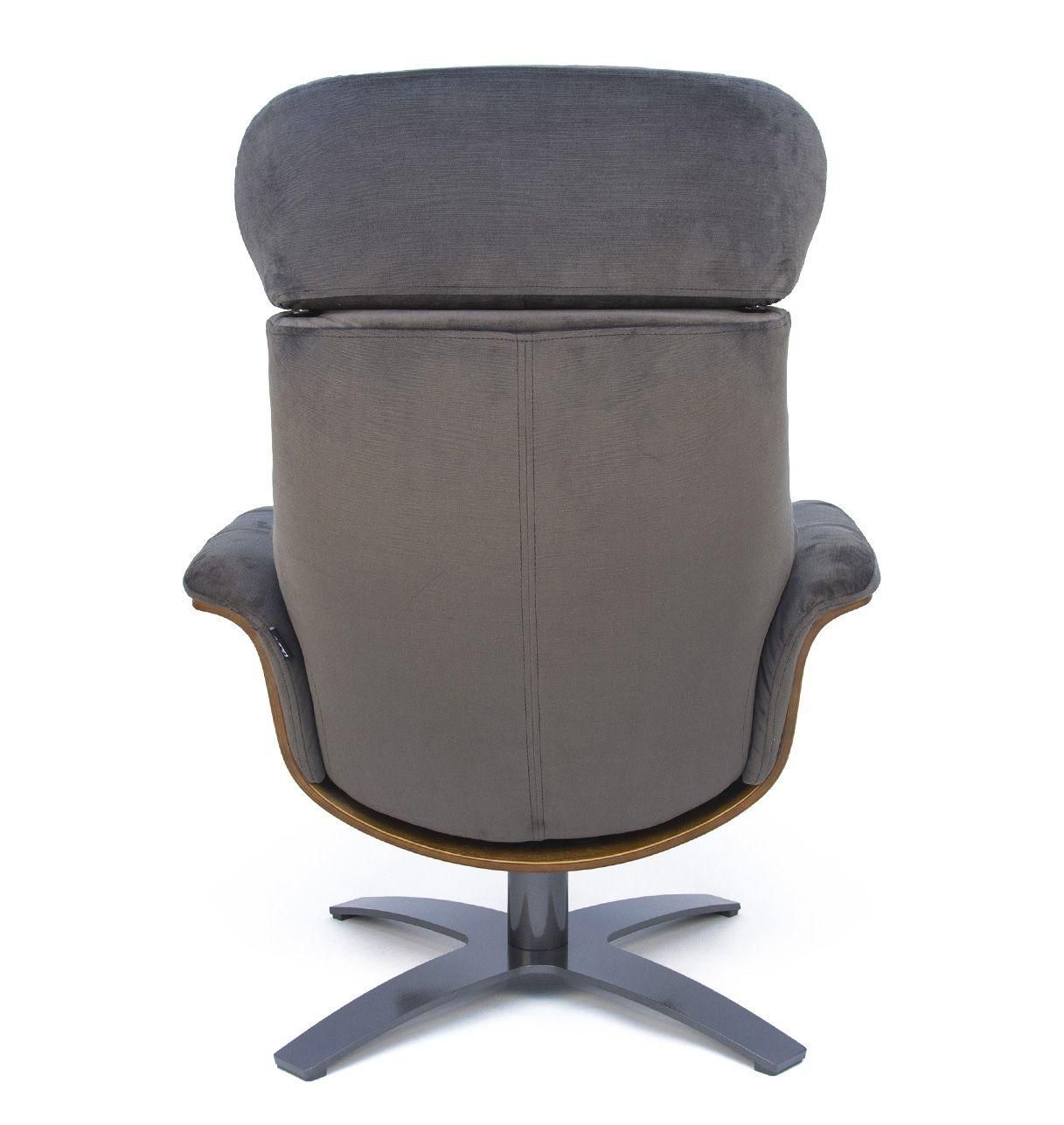 Sillón de tela o terciopelo y roble natural - Vega