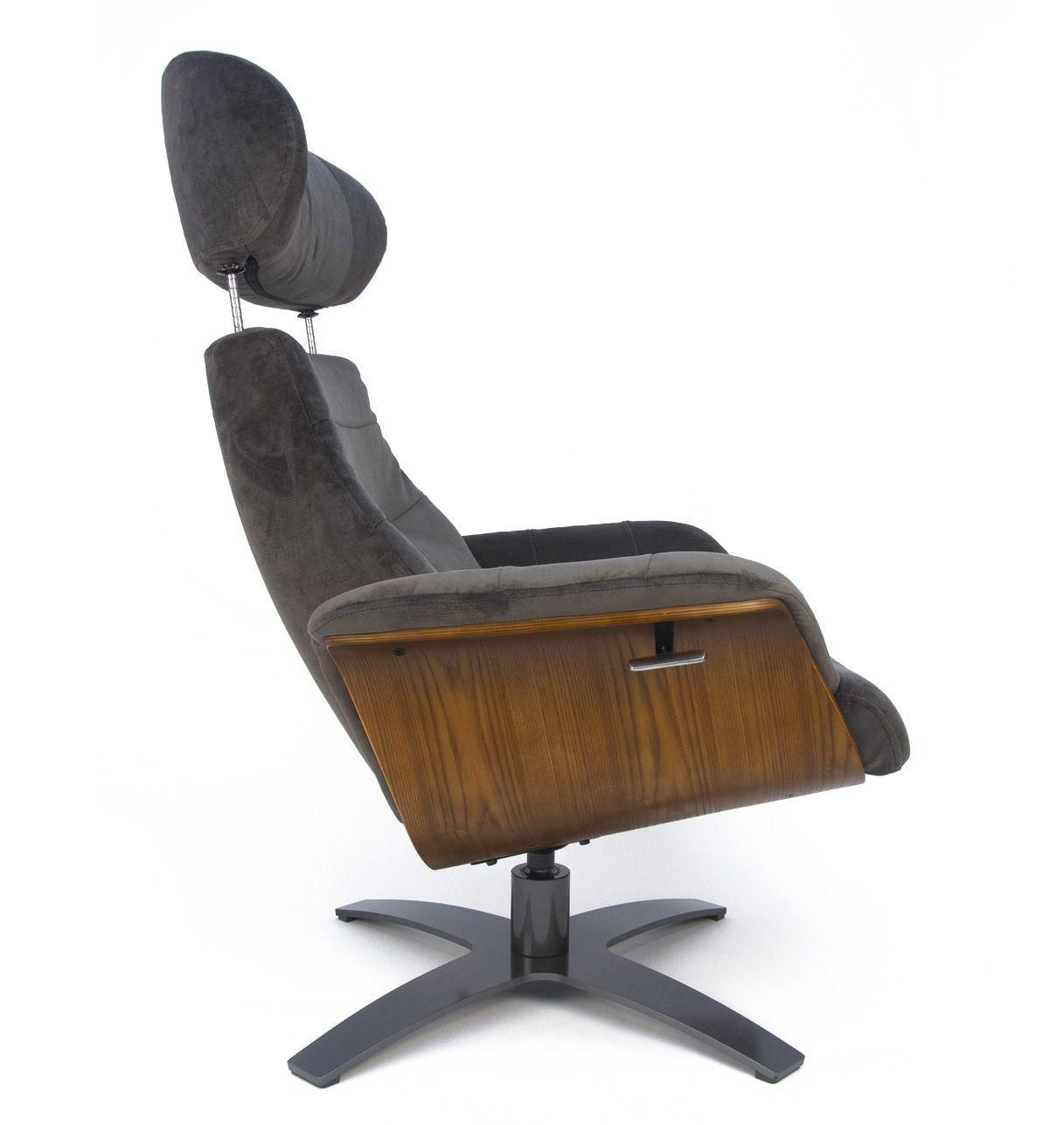 Sillón de tela o terciopelo y roble natural - Vega