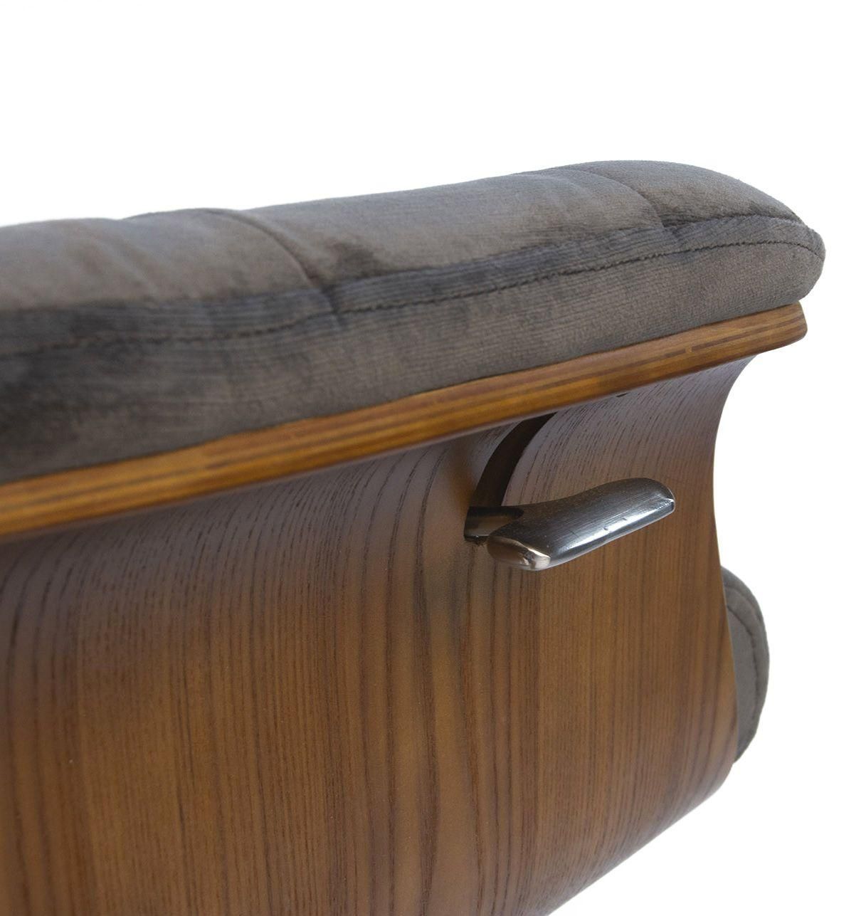 Sillón de tela o terciopelo y roble natural - Vega