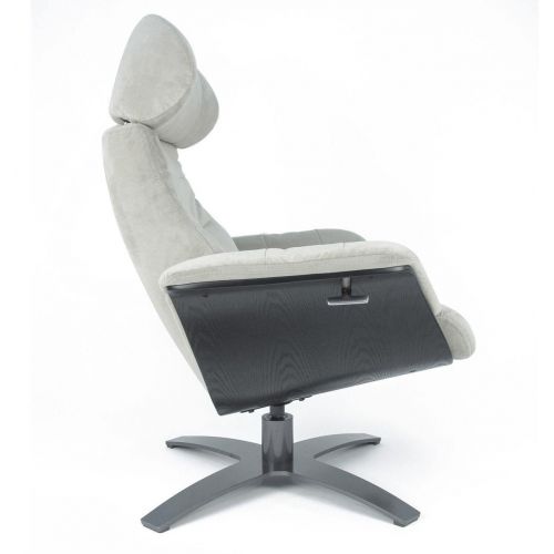 Fauteuil Tissu ou Velours et Chêne Noir - Véga