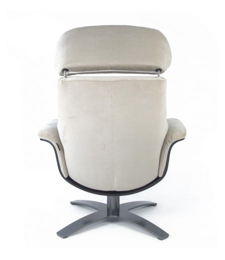 Fauteuil Tissu ou Velours et Chêne Noir - Véga