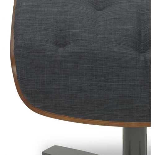 Pouf Tissu et Chêne Naturel - Aludra